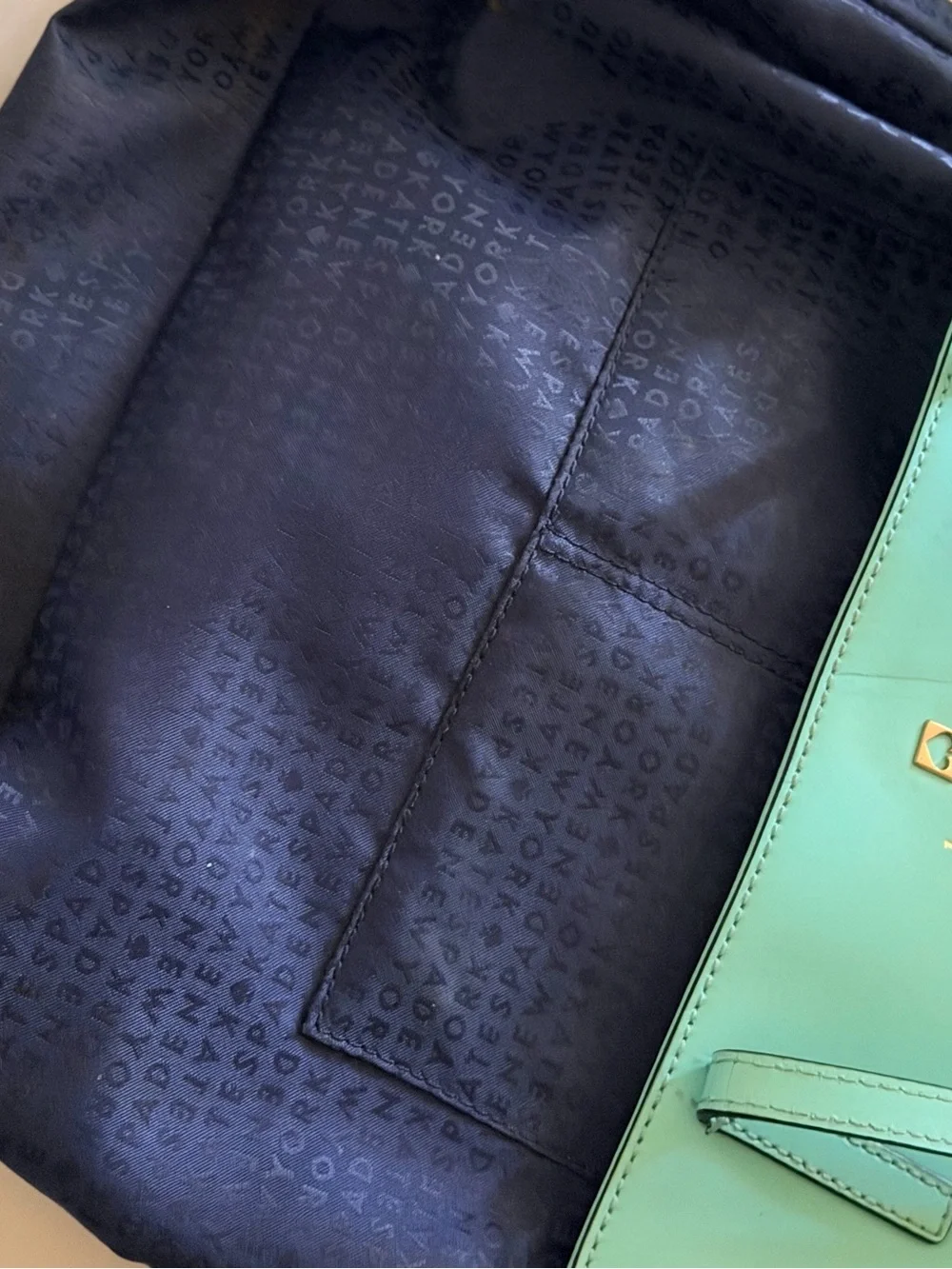 kate spade Turquoise Leather Tote